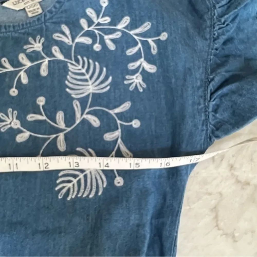 Lucky Brand Adele Wash Embroidered Shira Flutter-Sleeve Dress - Girls sz L NWT. - Picture 7 of 8
